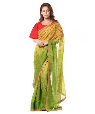Green bandhani beauty 2