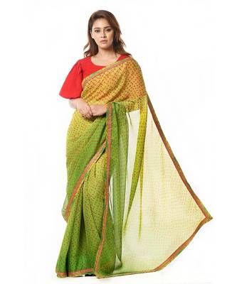 Green bandhani beauty 4