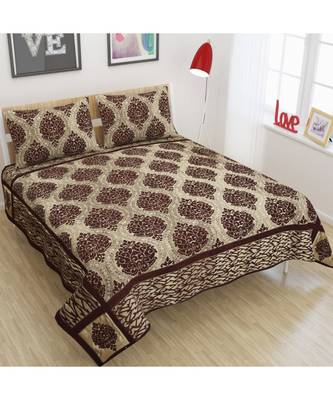 FRIMERR Soft Touch Chenille Fabric Jacquard Woven Heavy Double bed sheet with two pillow covers 1