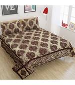 FRIMERR Soft Touch Chenille Fabric Jacquard Woven Heavy Double bed sheet with two pillow covers