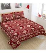 FRIMERR Soft Touch Chenille Fabric Jacquard Woven Heavy Double bed sheet with two pillow covers