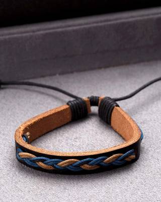 Braided Boho Brown Leather Bracelet from Cool Stacked 1