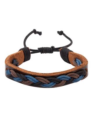 Braided Boho Brown Leather Bracelet from Cool Stacked 2