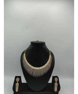 Gold american diamonds necklace sets 1