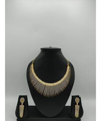 Gold american diamonds necklace sets 2