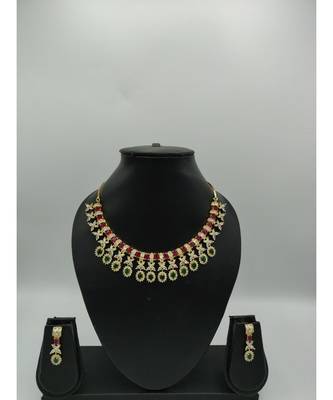 multicolor american diamonds necklace sets 1