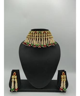 Multicolor Kundan Beaded Necklace Sets 1