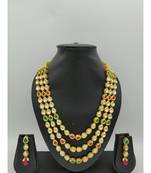 Multicolor 3 Layer Designer Kundan Necklace Sets