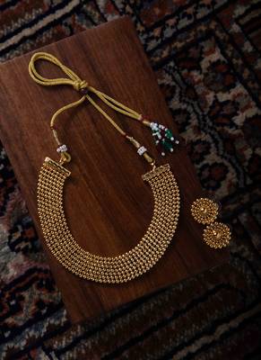 Gold Plated South Indian Designer Necklace Sets 1