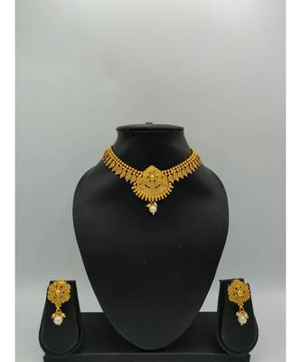 Gold Plated Traditional Design Necklace Sets 2