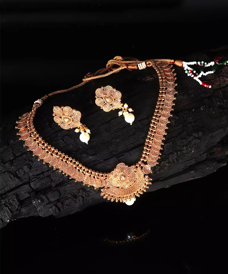 Gold Plated Traditional Design Necklace Sets