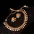 Gold Plated White Beaded Necklace Sets