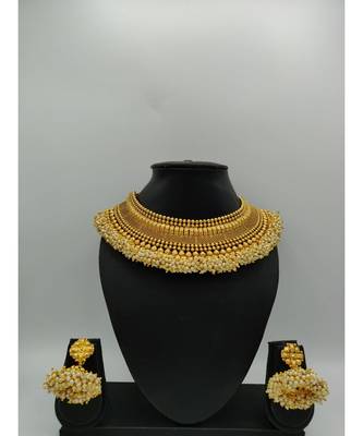 Traditional Gold Polki South Indian Style Necklace Sets 1