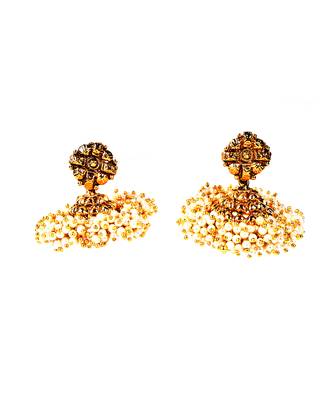 Traditional Gold Polki South Indian Style Necklace Sets 3