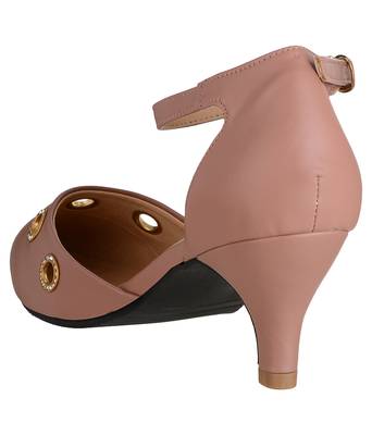 brown SHOES KITTEN HEELS SANDALS 3