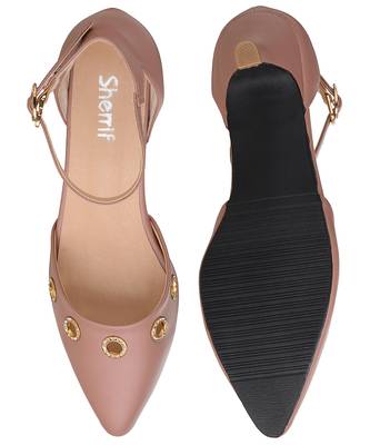 brown SHOES KITTEN HEELS SANDALS 4