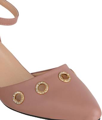 brown SHOES KITTEN HEELS SANDALS 5