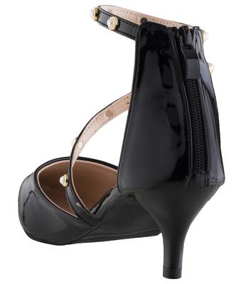 black SHOES KITTEN HEELS SANDALS 3