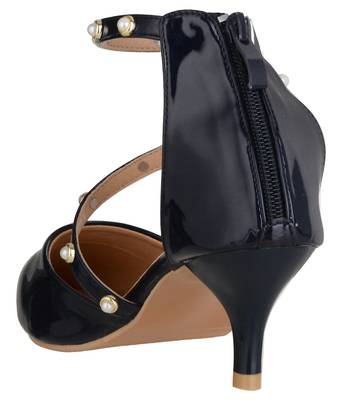 blue SHOES KITTEN HEELS SANDALS 3
