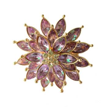 Classy Triple layered Wine Colour Cocktail Ring For Women 2