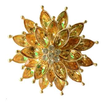 Chic Triple layered Golden Yellow Cocktail Ring For Women 1