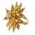 Chic Triple layered Golden Yellow Cocktail Ring For Women