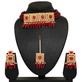 Maroon necklace-sets 1