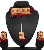 Maroon necklace-sets