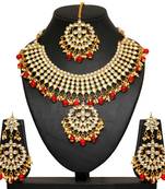 Maroon necklace-sets