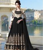 Black Embroidered Georgette Salwar