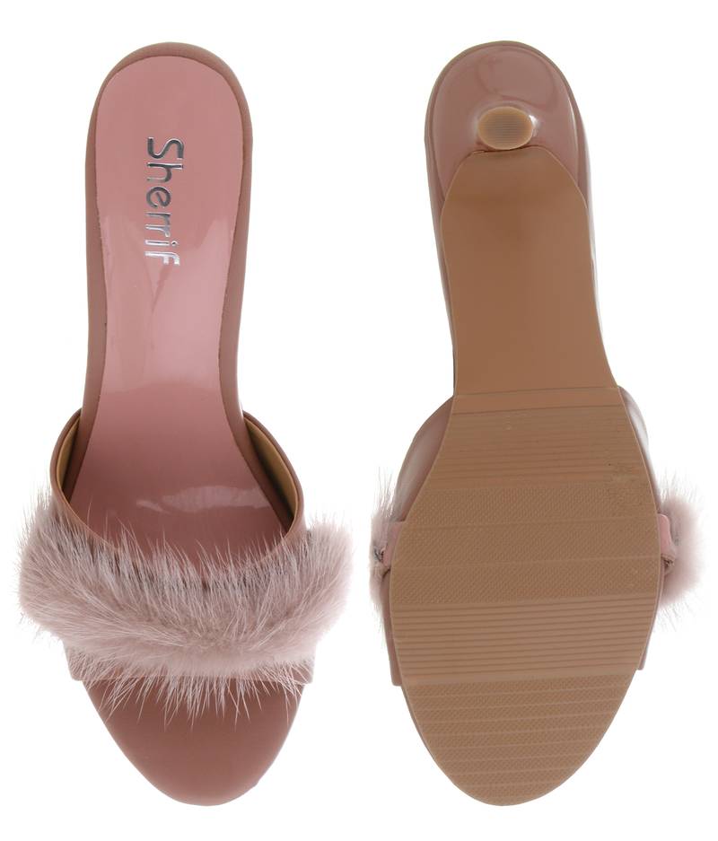 brown SHOES KITTEN HEELS MULES Sherrif Shoes 3087714