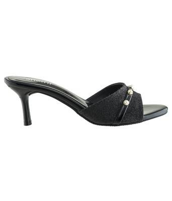 black SHOES KITTEN HEELS MULES 2