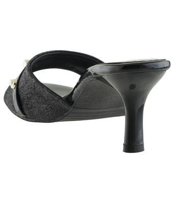 black SHOES KITTEN HEELS MULES 3