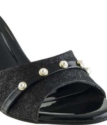 black SHOES KITTEN HEELS MULES 5