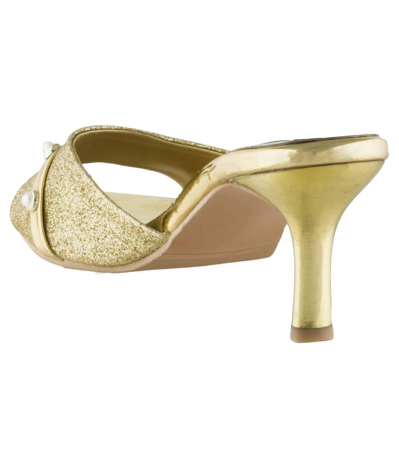 gold SHOES KITTEN HEELS MULES Sherrif Shoes 3087727