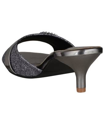 grey SHOES KITTEN HEELS MULES 3
