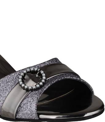 grey SHOES KITTEN HEELS MULES 5