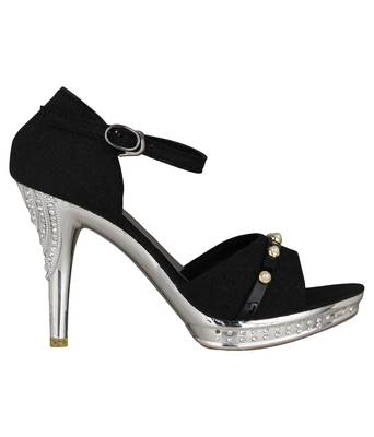 black SHOES STILETTO HEELS SANDALS 2