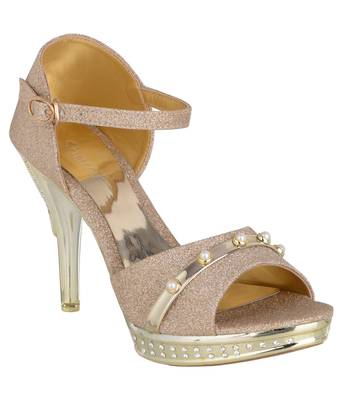 gold SHOES STILETTO HEELS SANDALS 1