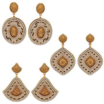 White crystal earrings 1