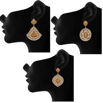 White crystal earrings 2