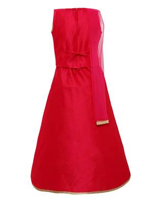 Girl'S   Rani Slik Lehenga Choli And Dupatta Set 2
