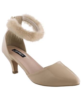 beige SHOES KITTEN HEELS SANDALS 1