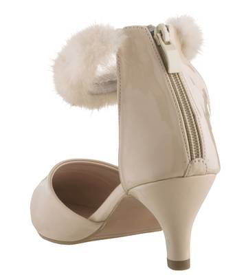 beige SHOES KITTEN HEELS SANDALS 3