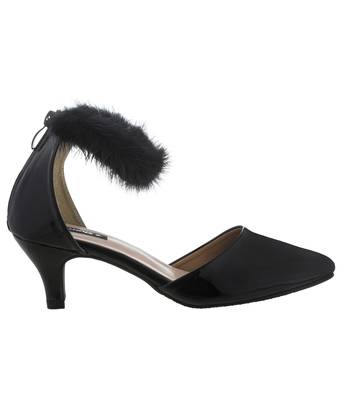black SHOES KITTEN HEELS SANDALS 2