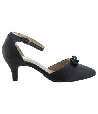 black SHOES KITTEN HEELS SANDALS 2