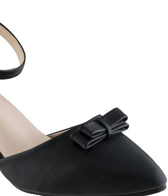 black SHOES KITTEN HEELS SANDALS 5