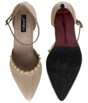 beige SHOES STILETTO HEELS SANDALS 1