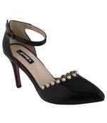 black SHOES STILETTO HEELS SANDALS