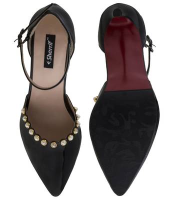 black SHOES STILETTO HEELS SANDALS 4